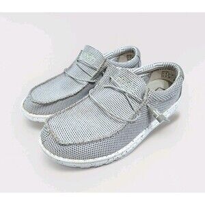 Hey Dude Men's 9 Wally Sox Ash Gray Shoes Slip On Heydude